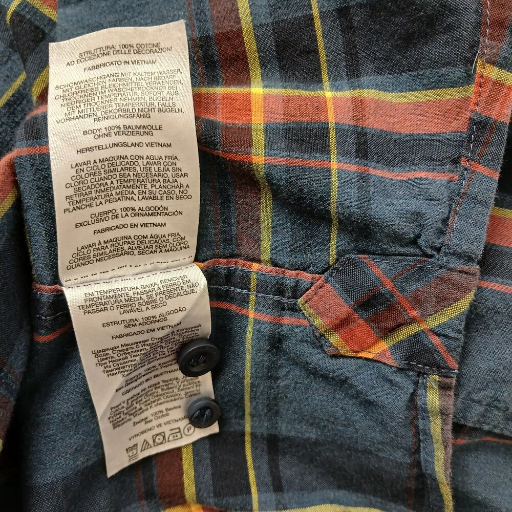 Mountain Hardwear Big Cottonwood Long Sleeve Shirt Mens XXL blue plaid button-up - Picture 9 of 13